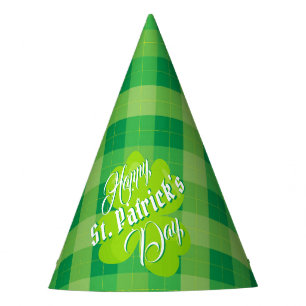 Gorro De Fiesta Feliz día de San Patricio Tartán Verde Trébol de l