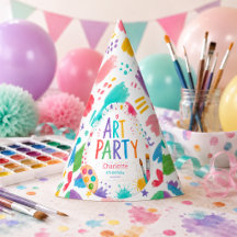 Fiesta de Arte para Niños Coloridos Cumpleaños 6 P