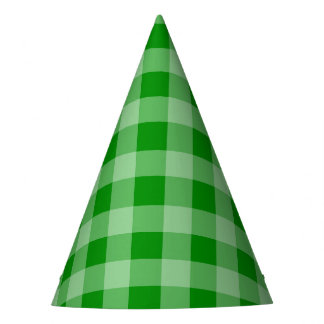 Gorro De Fiesta Fiesta de cuadros verdes de verano picnic