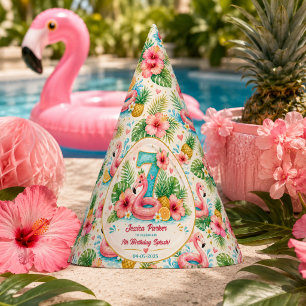 Gorro De Fiesta Fiesta de Cumpleaños 7 años en la Piscina del Flam