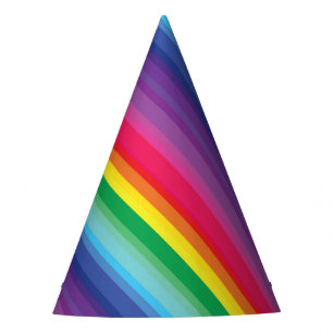Gorro De Fiesta Fiesta de cumpleaños colorida del arco iris de la