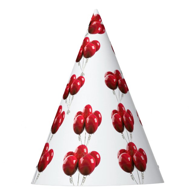 Gorro De Fiesta Fiesta de cumpleaños de Camión Rojo (Anverso)