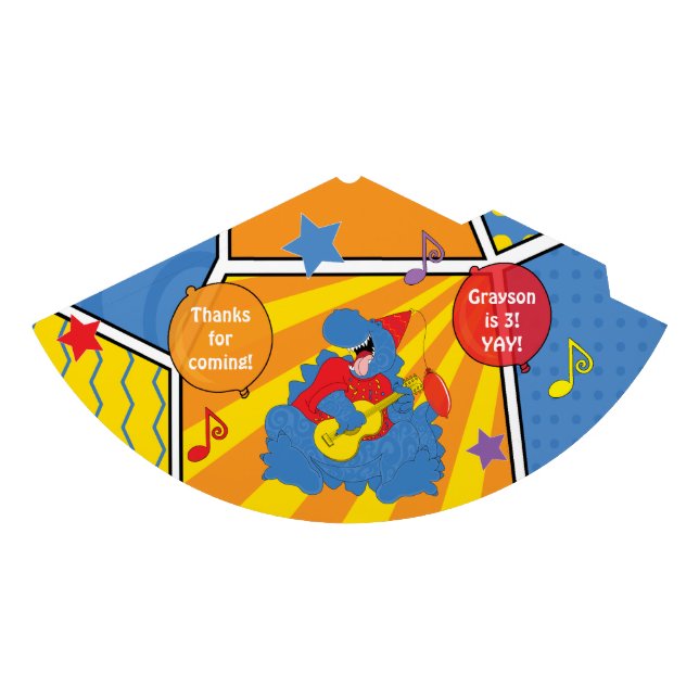 Gorro De Fiesta Fiesta de cumpleaños de Dinosaur (Anverso)