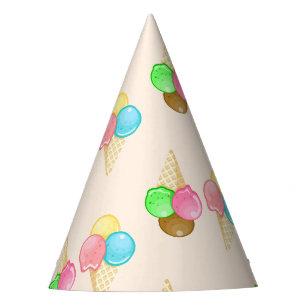 Gorro De Fiesta Fiesta de cumpleaños de helado Rainbow Moderno sim
