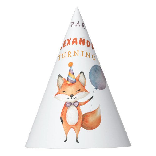 Gorro De Fiesta Fiesta de cumpleaños de Little Fox (Anverso)