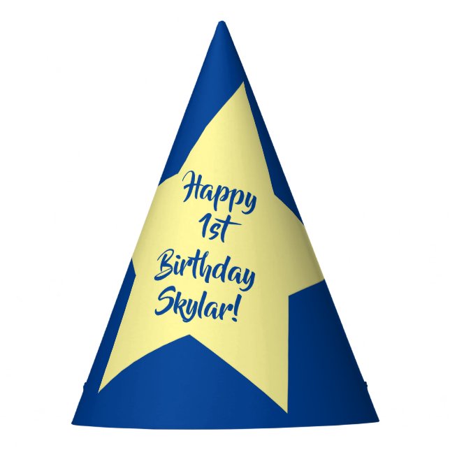 Gorro De Fiesta Fiesta de cumpleaños de Star (Anverso)