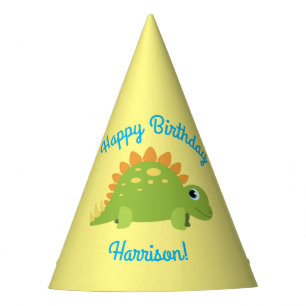 Gorro De Fiesta Fiesta de cumpleaños de Stegosaurus Dinosaur