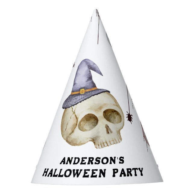 Gorro De Fiesta Fiesta de disfraces de Halloween acuarela (Anverso)