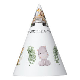 Gorro De Fiesta Fiesta de flores silvestres Animal Safari