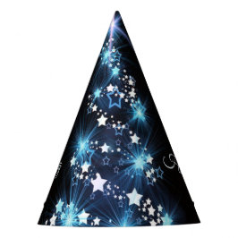 Gorro De Fiesta Fiesta de Navidad Árbol Azul Brillante Negro Elega