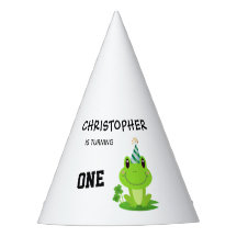 Fiesta de rana Primer cumpleaños Swamp Green Frogg