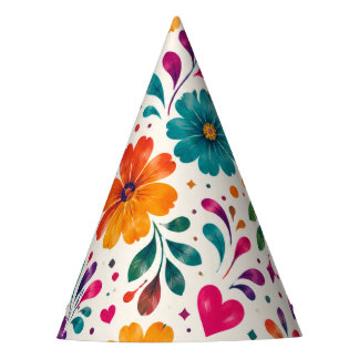 Gorro De Fiesta Fiesta Floral Cumpleaños Español