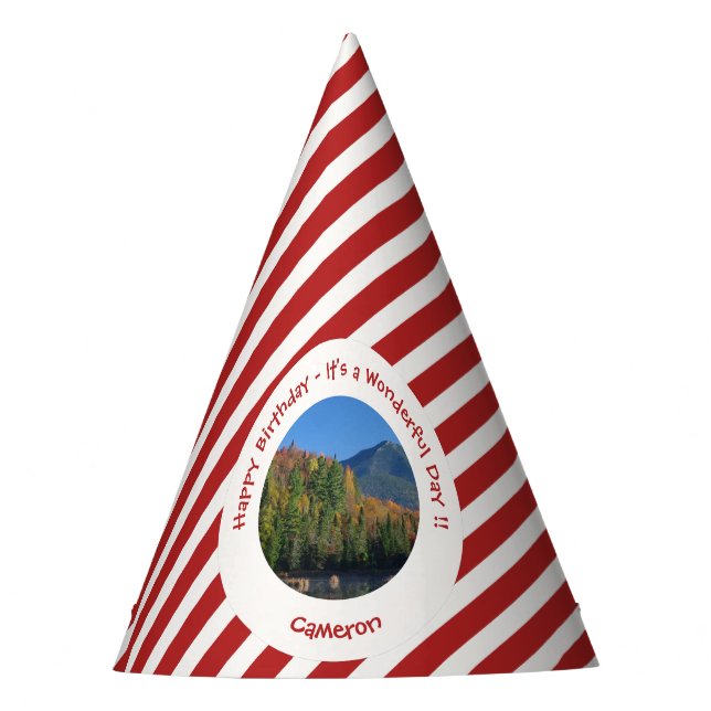 Gorro De Fiesta Fiestas Whiteface Mountain, Adirondack Autumn (Anverso)