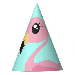 Gorro De Fiesta Flamingo Rosa Cute Tropical Primer cumpleaños