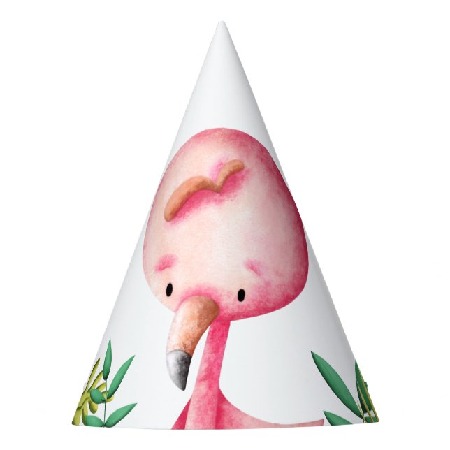 Gorro De Fiesta Flamingo rosado verano suave tropical (Anverso)