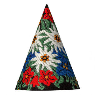 Gorro De Fiesta Flor alpina suiza Edelweiss
