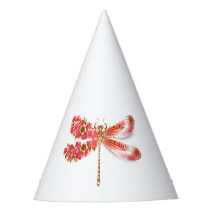 Gorro De Fiesta Flor libélula con sakura de joyas
