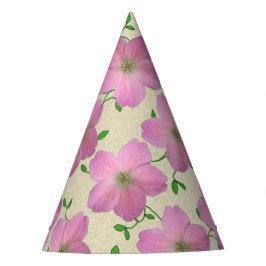 Gorro De Fiesta Flor rosada dulce de la fiesta de jardín en