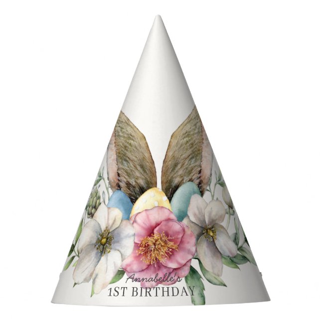 Gorro De Fiesta Floral Bunny Ear Birthday (Anverso)