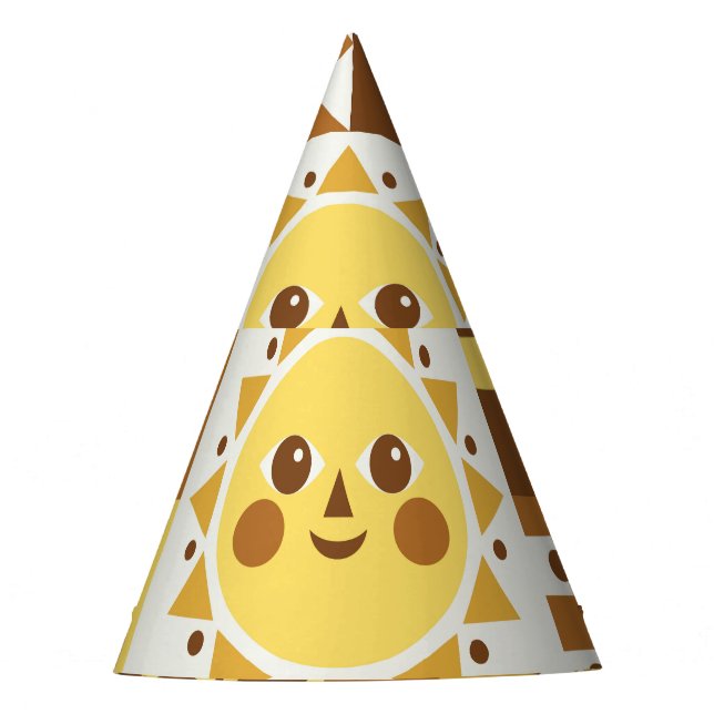 Gorro De Fiesta Floral escandinava: Tarjeta de cosecha abstracta. (Anverso)