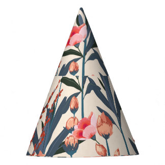 Gorro De Fiesta Florales del jardín: Vintage botánico tropical