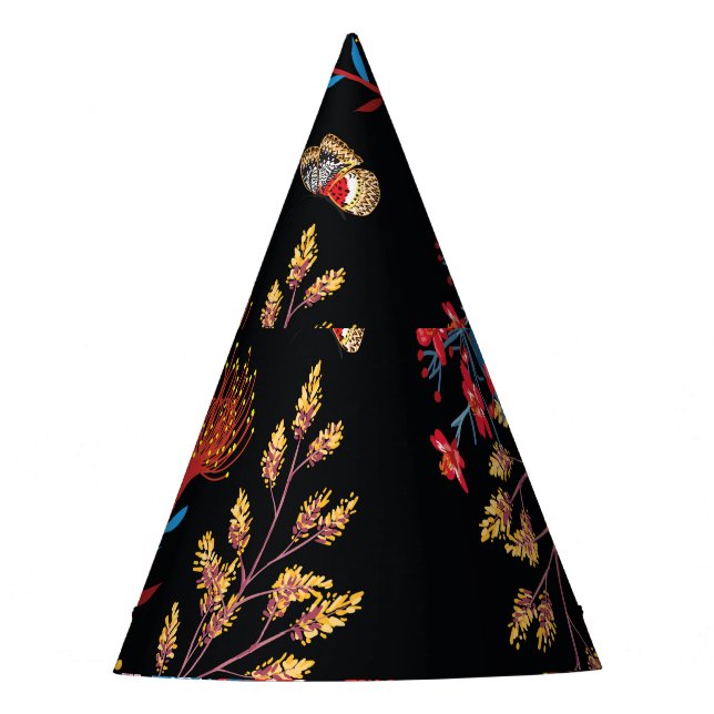 Gorro De Fiesta Floreciente estilo mariposas jardín estilo liberta (Anverso)