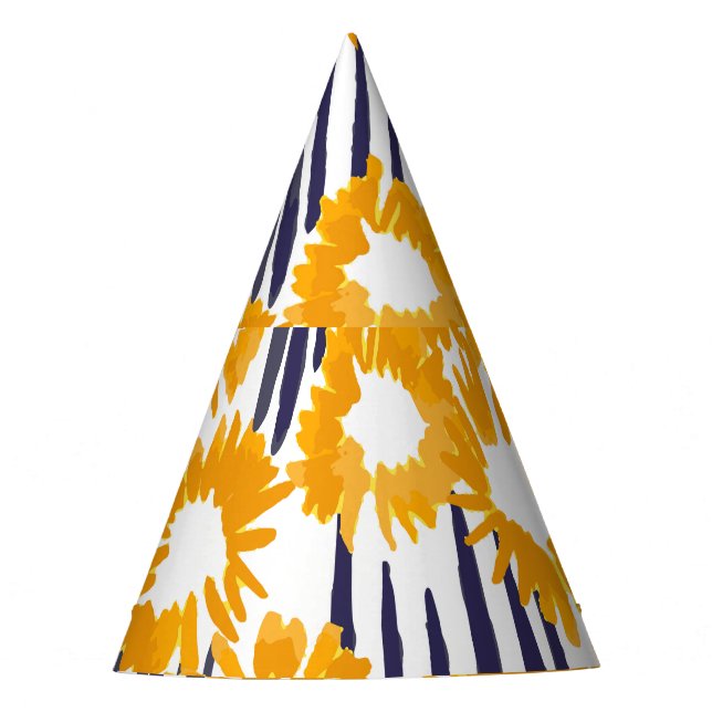 Gorro De Fiesta Flores amarillas: cosecha pintada a mano (Anverso)