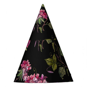 Gorro De Fiesta Flores Datura Borradas: Arte Botánico