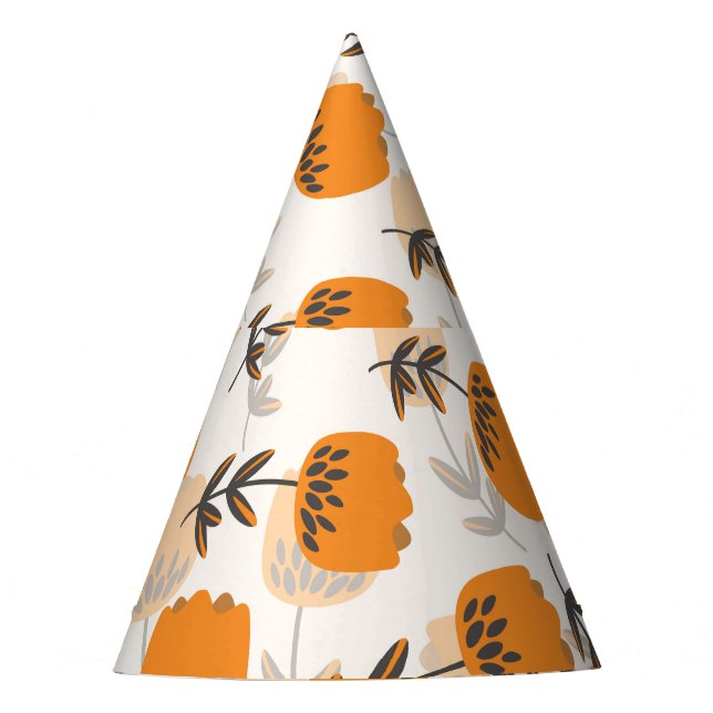 Gorro De Fiesta Flores de arte folclórico estilo escandinavo (Anverso)