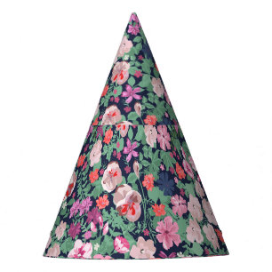 Gorro De Fiesta Flores de primavera: impresión de planta sin solda
