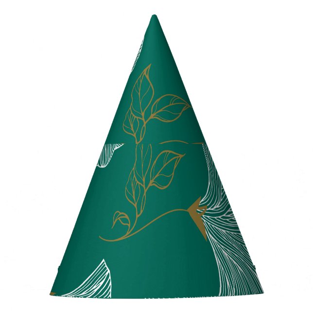 Gorro De Fiesta Flores Decorativas Patrón de Seamless (Anverso)