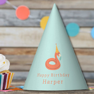 Gorro De Fiesta flotador de flamenco de verano para niños cumpleañ