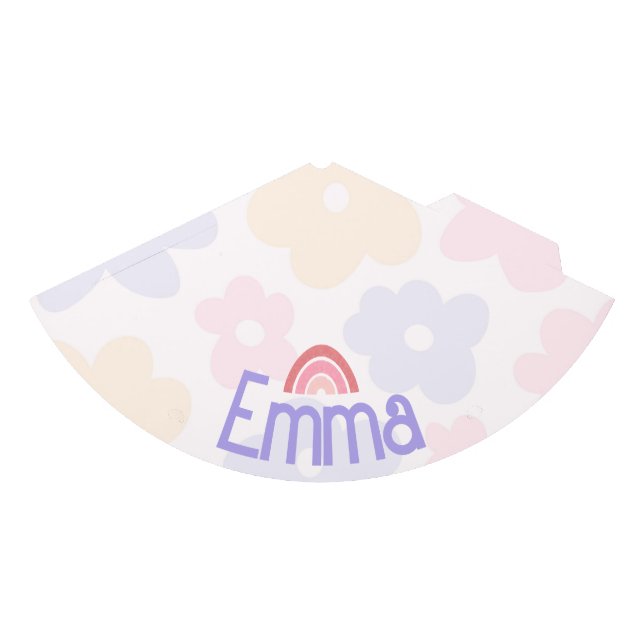 Gorro De Fiesta Flowery Rainbow Birday (Anverso)