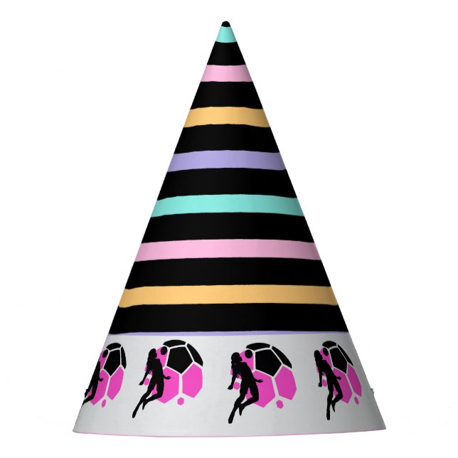 Gorro De Fiesta Football Girl Birthday, Football Player Gift Party (Anverso)