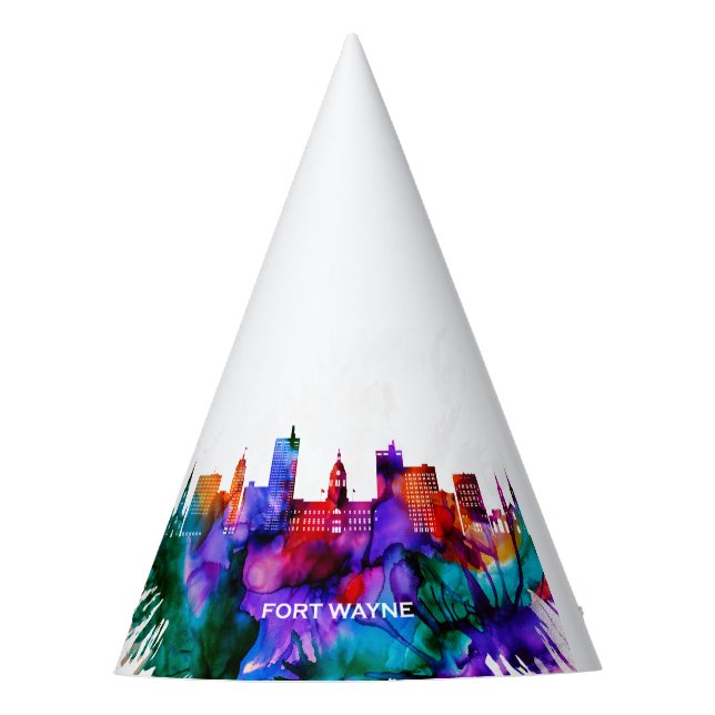 Gorro De Fiesta Fort Wayne Skyline (Anverso)
