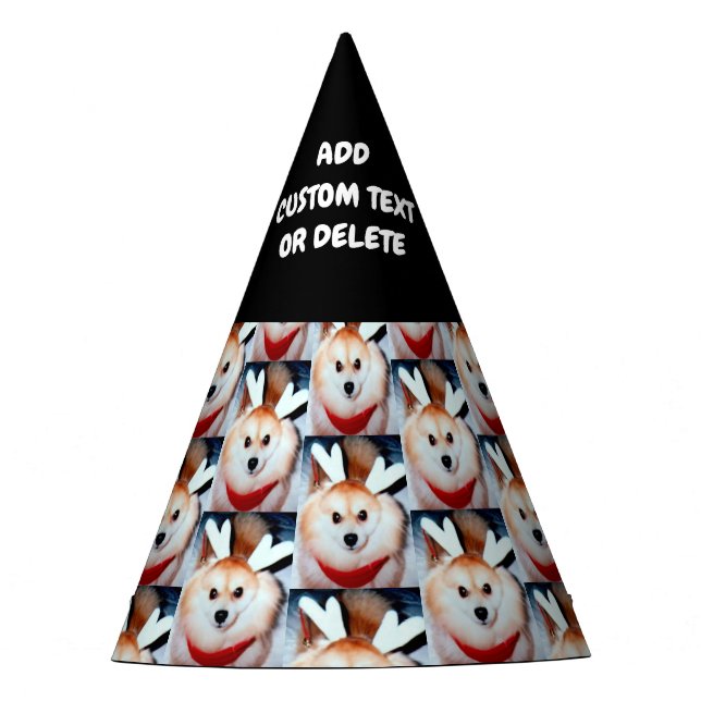 Gorro De Fiesta Foto de perro Cumpleaños DIY (Anverso)