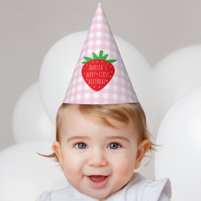 Gorro De Fiesta Fresa en primer cumpleaños de Berry, Chica de Plat (Subido por el creador)