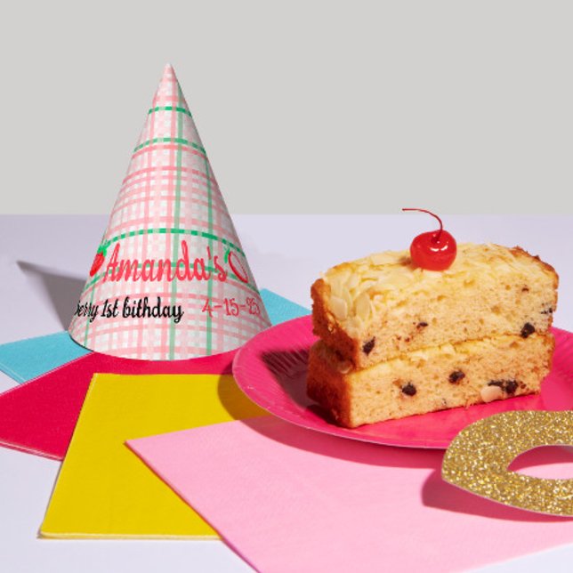 Gorro De Fiesta Fresa primer cumpleaños fiesta berry primero (Subido por el creador)