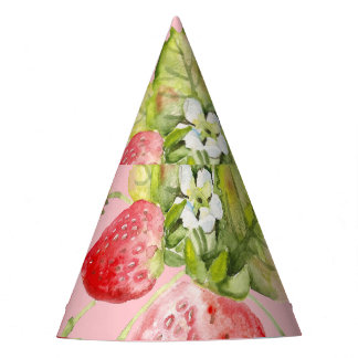 Gorro De Fiesta Fresas acuáticas, sin costuras, con un patrón frut
