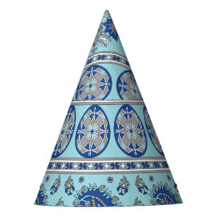 Gorro De Fiesta Frontera Paisley Asiática: Diseño Tradicional.