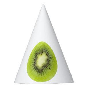 Gorro De Fiesta Fruta kiwi fresca. Secador redondo aislado