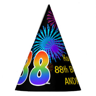 Gorro De Fiesta Fuegos artificiales de la diversión + Modelo "88"