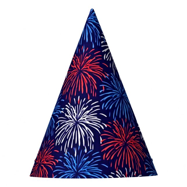 Gorro De Fiesta Fuegos artificiales Patrióticos (Anverso)