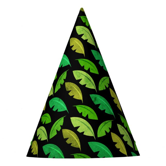 Gorro De Fiesta Fun Banana Leaf Tropical Birday Party Pattern (Anverso)