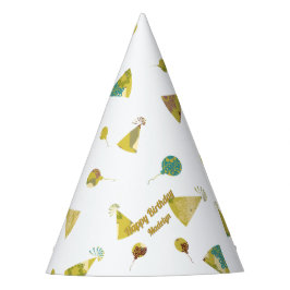 Gorro De Fiesta Fun Birthday Party Hats and Balloon Pattern