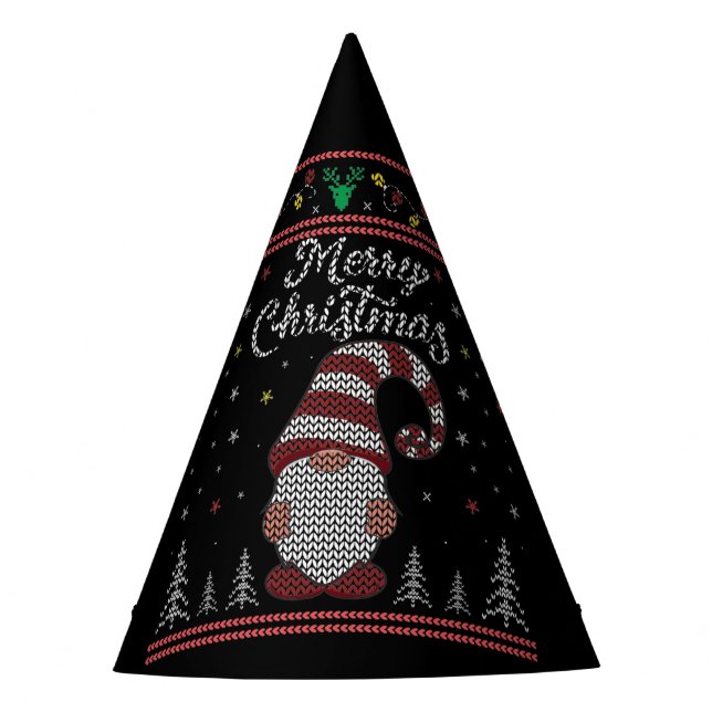 Gorro De Fiesta Funny Gnome Merry Christmas (Anverso)