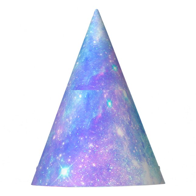 Gorro De Fiesta Galaxia mágica: Impresión Estrella Azul Rosa (Anverso)