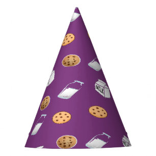 Gorro De Fiesta Galletas y leche en morado