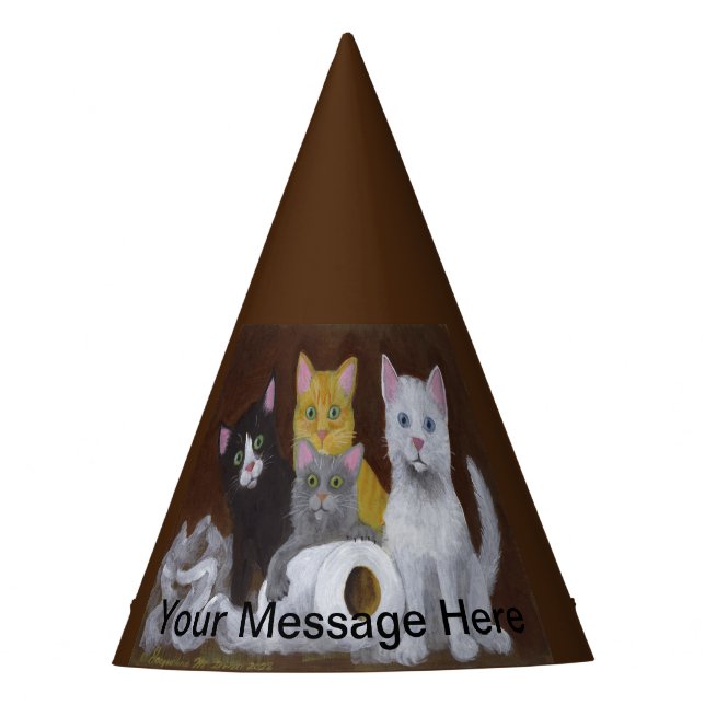Gorro De Fiesta Gatitos juguetones (Anverso)