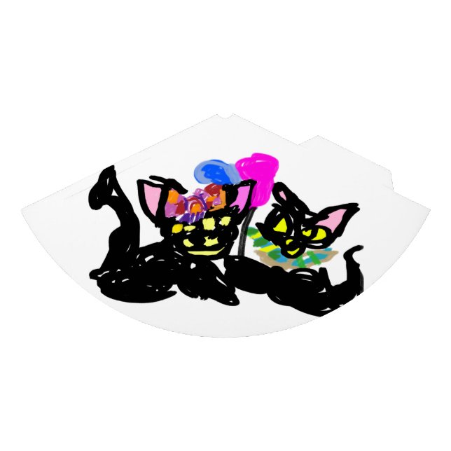Gorro De Fiesta Gatitos negros revelan otoño (Anverso)
